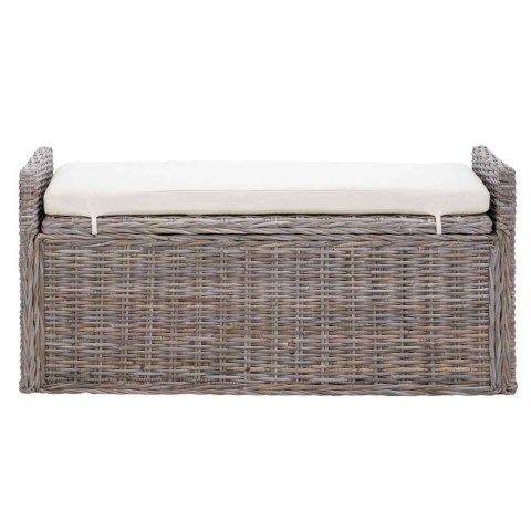 VidaXL Ławka z miejscem do przechowywania GENDT Szary 110 x 40 x 50 cm