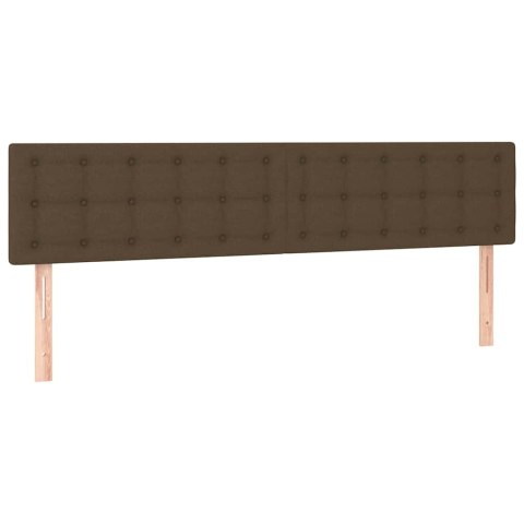 VidaXL Łóżko kontynentalne z materacem, brązowe, 180x200 cm, tkanina