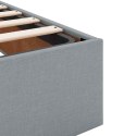 VidaXL Łóżko ottoman z materacem jasnoszary 200 x 200 cm tkanina