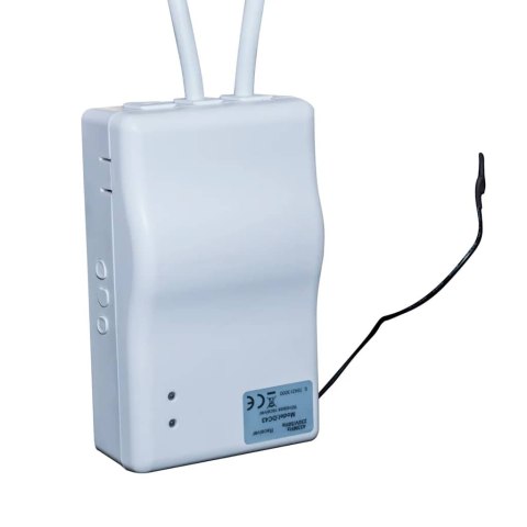 VidaXL Markiza elektryczna 6 x 3 m Żółto-białe pasy 100% poliester