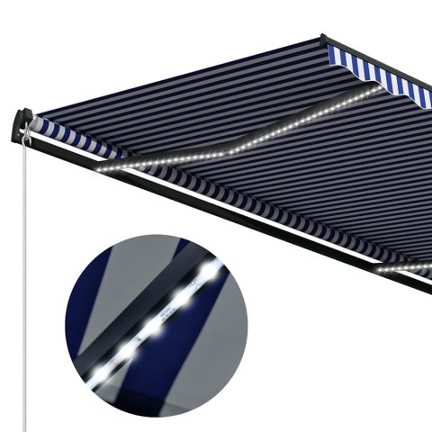 VidaXL Markiza elektryczna z oświetleniem LED i czujnikiem 3 x 2,5 m