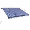 VidaXL Markiza elektryczna z oświetleniem LED i czujnikiem 3 x 2,5 m