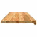 VidaXL Parapety 2 szt., jasnobrązowy, 110x40x2 cm, lite drewno dębowe