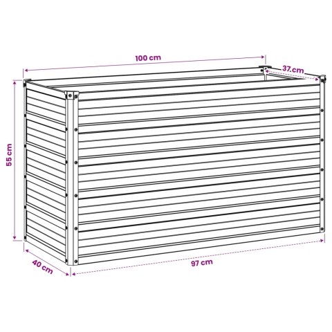 VidaXL Podniesione Łóżko Ogrodowe Kość słoniowa 100 x 40 x 55 cm