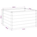 VidaXL Podniesione Łóżko Ogrodowe Naturalne drewno 100 x 80 x 55 cm