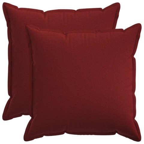 VidaXL Poduszka 2 szt. HOUTEN Czerwone wino 60 x 60 cm Sztuczny len