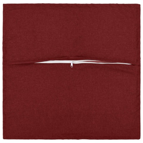 VidaXL Poduszka 2 szt. HOUTEN Czerwone wino 60 x 60 cm Sztuczny len
