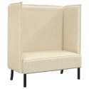 VidaXL Sofa z wysokim oparciem 101cm Kremowy tkanina