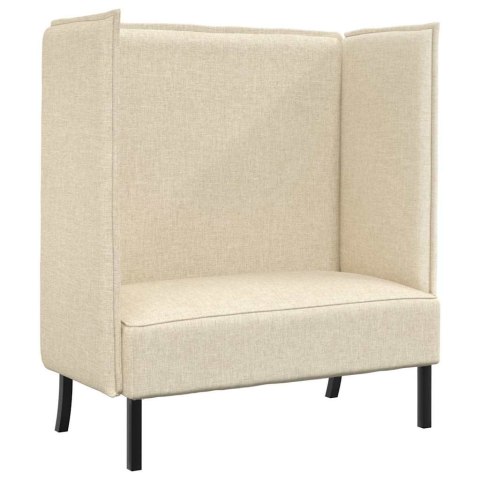 VidaXL Sofa z wysokim oparciem 101cm Kremowy tkanina