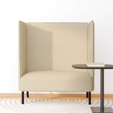 VidaXL Sofa z wysokim oparciem 101cm Kremowy tkanina