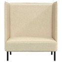 VidaXL Sofa z wysokim oparciem 101cm Kremowy tkanina