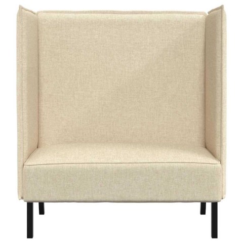 VidaXL Sofa z wysokim oparciem 101cm Kremowy tkanina