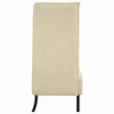 VidaXL Sofa z wysokim oparciem 101cm Kremowy tkanina