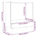 VidaXL Sofa z wysokim oparciem 101cm Kremowy tkanina