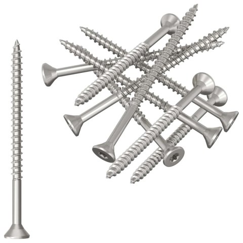VidaXL Śruby 100 pcs srebrny Ø 2,88 x 45 mm Stal nierdzewna A2