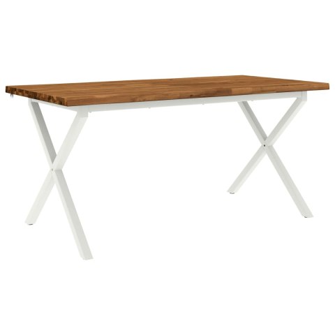 VidaXL Stół jadalny z naturalną krawędzią 160 x 80 x 75 cm