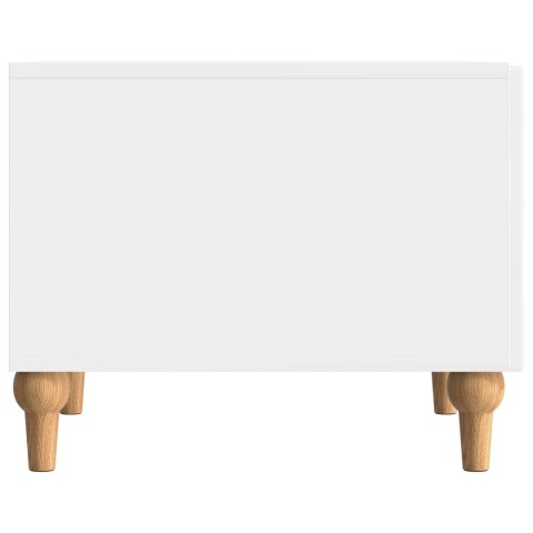 VidaXL Stolik kawowy z szufladą Biały wysoki połysk 49 x 50 x 40 cm
