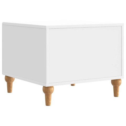 VidaXL Stolik kawowy z szufladą Biały wysoki połysk 49 x 50 x 40 cm