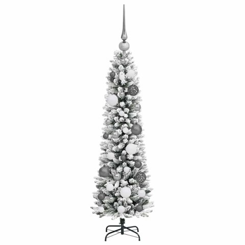 VidaXL Sztuczna choinka Biały 120 cm PVC, Metal i Plastik