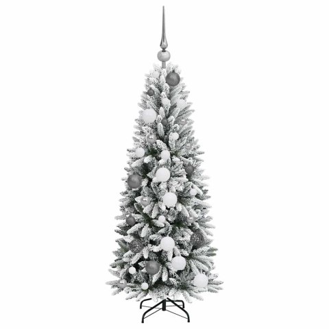 VidaXL Sztuczna choinka Biały 120 cm PVC, plastik, stal i PE