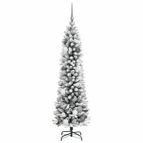 VidaXL Sztuczna choinka Biały 150 cm PVC, Metal i Plastik