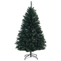 VidaXL Sztuczna choinka ciemnozielona z bombkami 180 cm 300 LED