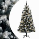 VidaXL Sztuczna choinka na zawiasach z bombkami 180 cm 300 LED