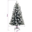 VidaXL Sztuczna choinka na zawiasach z bombkami 180 cm 300 LED
