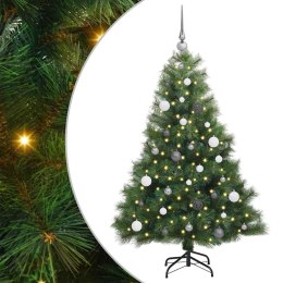 VidaXL Sztuczna choinka z 150 diodami LED Zielony 150 cm PE i PVC
