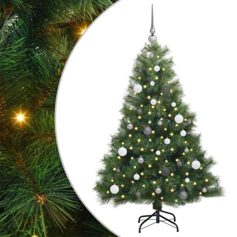 VidaXL Sztuczna choinka z 150 diodami LED Zielony 150 cm PE i PVC