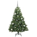 VidaXL Sztuczna choinka z 150 diodami LED Zielony 150 cm PE i PVC