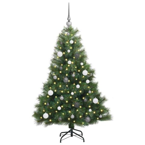 VidaXL Sztuczna choinka z 150 diodami LED Zielony 150 cm PE i PVC