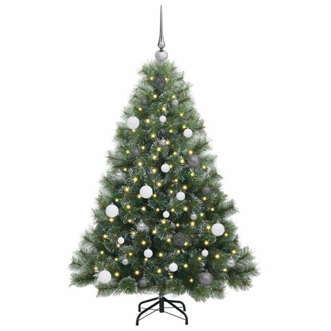 VidaXL Sztuczna choinka z 150 diodami LED Zielony 150 cm PE i PVC