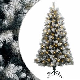 VidaXL Sztuczna choinka z zawiasami 180 cm 300 LED Ciepła biel