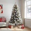 VidaXL Sztuczna choinka z zawiasami 180 cm 300 LED Ciepła biel