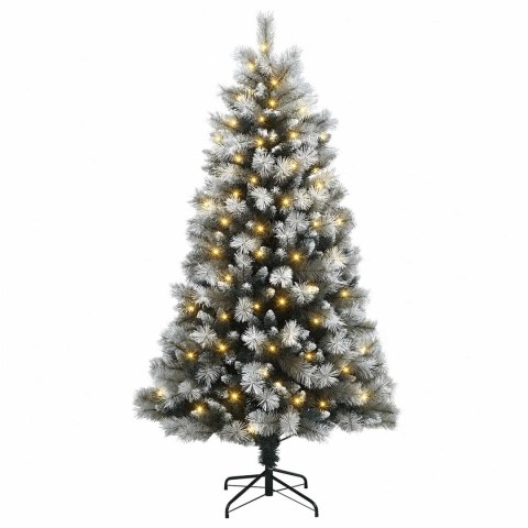 VidaXL Sztuczna choinka z zawiasami 180 cm 300 LED Ciepła biel