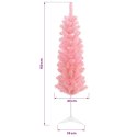 VidaXL Sztuczna wąska choinka z bombkami 150 cm 150 LED Ciepła biel