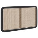 VidaXL Zagłówek Z zagłówkiem Czarny 100 x 55 x 3 cm rattan