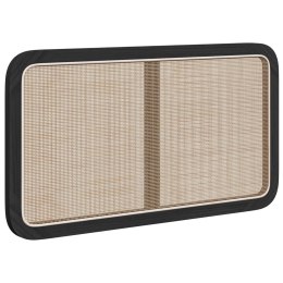 VidaXL Zagłówek Z zagłówkiem Czarny 100 x 55 x 3 cm rattan