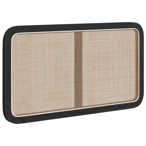 VidaXL Zagłówek Z zagłówkiem Czarny 100 x 55 x 3 cm rattan