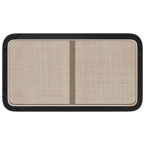 VidaXL Zagłówek Z zagłówkiem Czarny 100 x 55 x 3 cm rattan