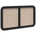 VidaXL Zagłówek Z zagłówkiem Czarny 100 x 55 x 3 cm rattan