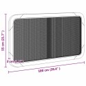 VidaXL Zagłówek Z zagłówkiem Czarny 100 x 55 x 3 cm rattan