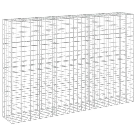 VidaXL Gabion z drutu 5 mm i siatką 10x10 cm 300x50x200 cm