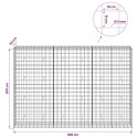 VidaXL Gabion z drutu 5 mm i siatką 10x10 cm 300x50x200 cm
