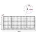 VidaXL Gabion z drutu 5 mm i siatką 10x10 cm 400x100x150 cm