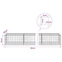 VidaXL Gabion z drutu 5 mm i siatką 10x10 cm 700x100x50 cm