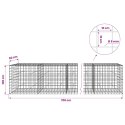 VidaXL Gabion z drutu 5 mm i siatką 10x10 cm 700x50x100 cm