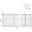 VidaXL Gabion z drutu 5 mm i siatką 10x10 cm 750x50x100 cm