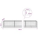 VidaXL Gabion z drutu 5 mm i siatką 10x10 cm 900x100x50 cm